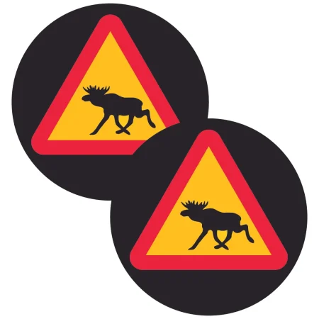 Glasunderlägg varningsskylt älg