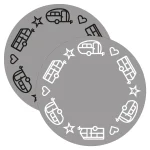 Glasunderlägg husvagn