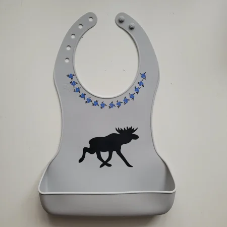 Haklapp med älg-tryck