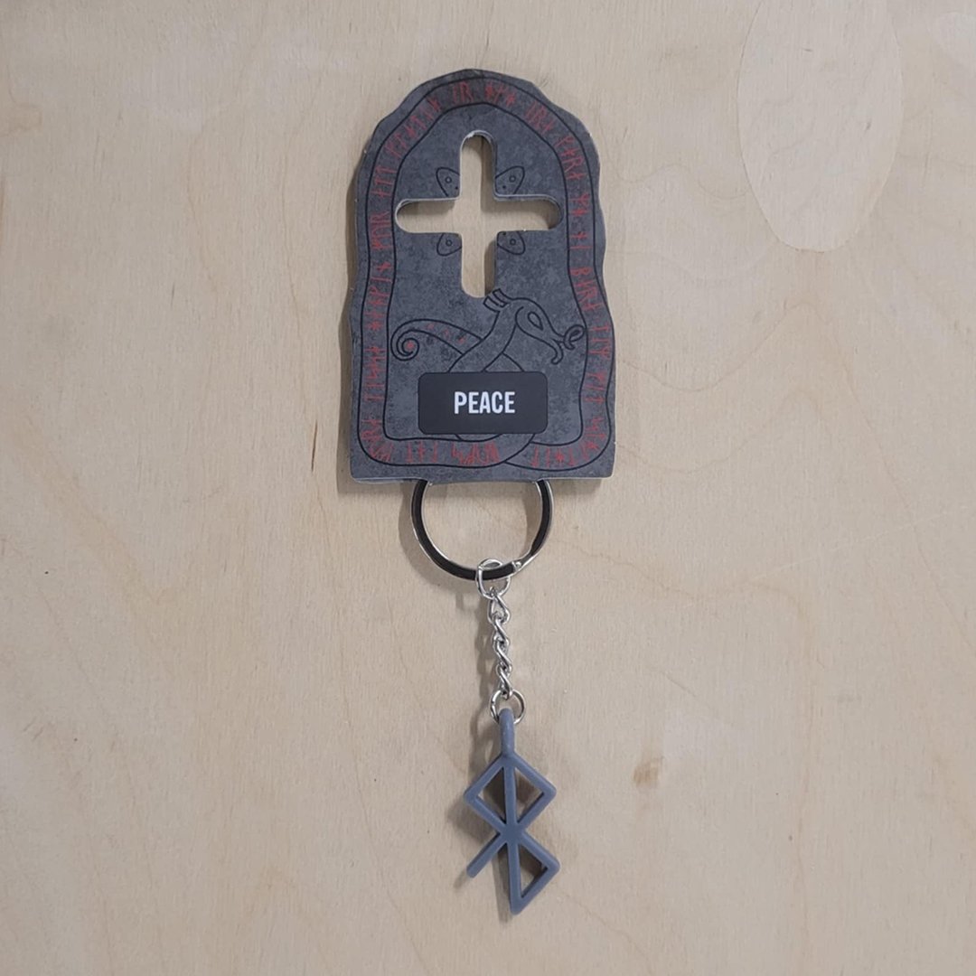Nyckelring Bindruna Peace grå 1080