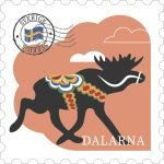Trämagnet dala-älg – utan text