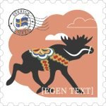 Trämagnet dala-älg – utan text