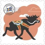 Trämagnet dala-älg – utan text