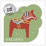 Trämagnet dalahäst – utan text