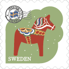 Trämagnet dalahäst – utan text