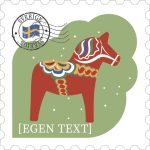 Trämagnet dalahäst – utan text