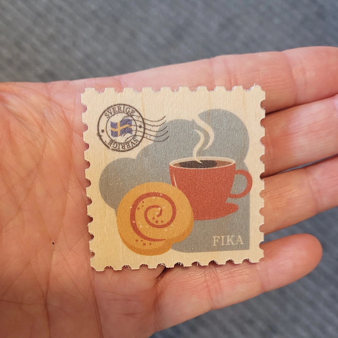 Trämagnet kanelbulle - Fika