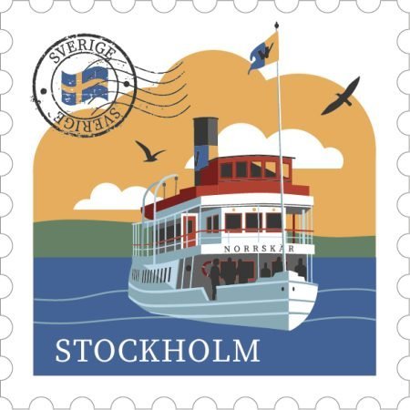 Trämagnet skärgårdsbåt Stockholm