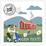trämagnet röd stuga – Sweden